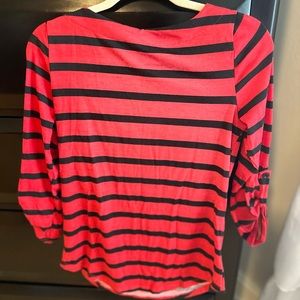 Red striped top